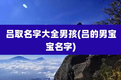 吕取名字大全男孩(吕的男宝宝名字)