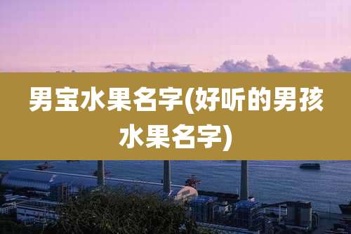 男宝水果名字(好听的男孩水果名字)