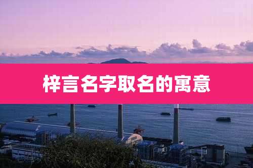 梓言名字取名的寓意
