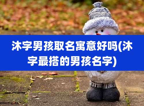 沐字男孩取名寓意好吗(沐字最搭的男孩名字)