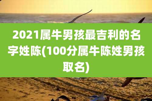 2021属牛男孩最吉利的名字姓陈(100分属牛陈姓男孩取名)