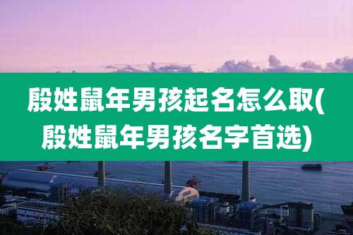 殷姓鼠年男孩起名怎么取(殷姓鼠年男孩名字首选)