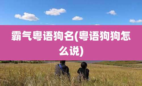 霸气粤语狗名(粤语狗狗怎么说)