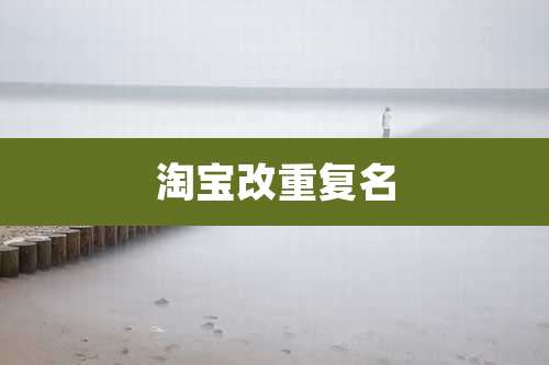 淘宝改重复名