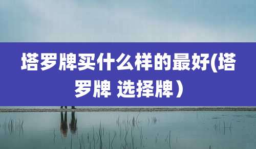 塔罗牌买什么样的最好(塔罗牌 选择牌）