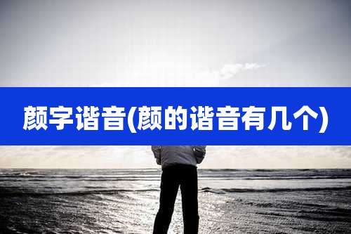 颜字谐音(颜的谐音有几个)