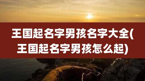 王国起名字男孩名字大全(王国起名字男孩怎么起)