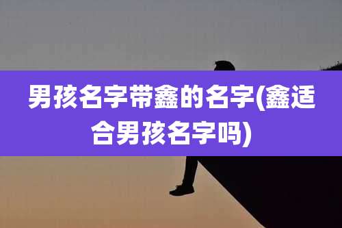 男孩名字带鑫的名字(鑫适合男孩名字吗)