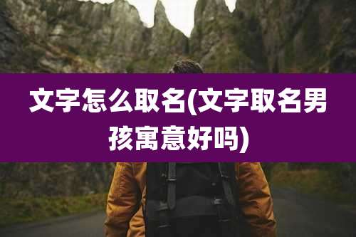 文字怎么取名(文字取名男孩寓意好吗)