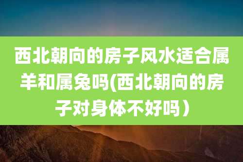 西北朝向的房子风水适合属羊和属兔吗(西北朝向的房子对身体不好吗)