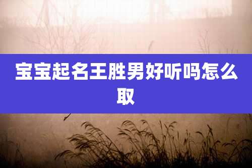 宝宝起名王胜男好听吗怎么取