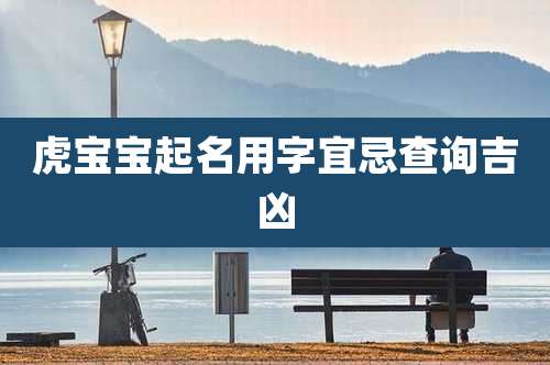 虎宝宝起名用字宜忌查询吉凶