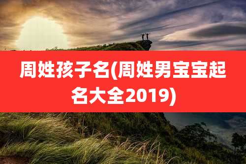 周姓孩子名(周姓男宝宝起名大全2019)