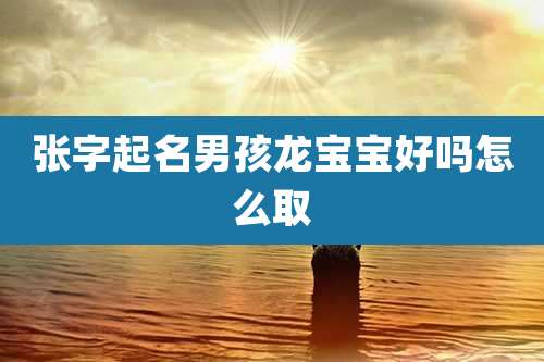 张字起名男孩龙宝宝好吗怎么取