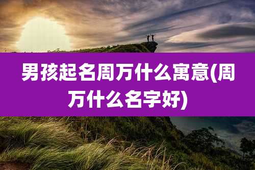 男孩起名周万什么寓意(周万什么名字好)