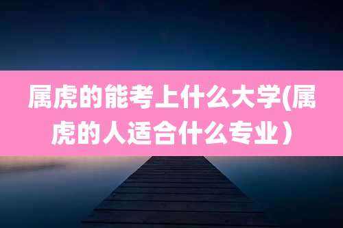 属虎的能考上什么大学(属虎的人适合什么专业）