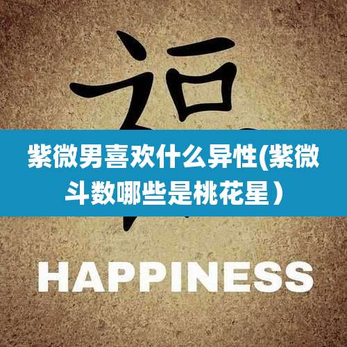 紫微男喜欢什么异性(紫微斗数哪些是桃花星)