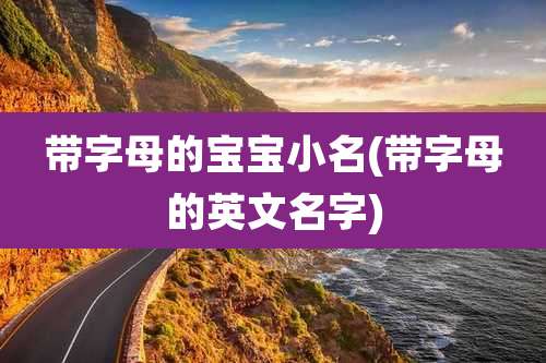 带字母的宝宝小名(带字母的英文名字)