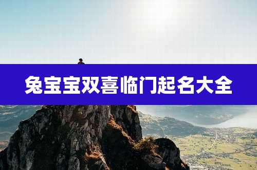 兔宝宝双喜临门起名大全