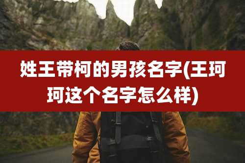 姓王带柯的男孩名字(王珂珂这个名字怎么样)