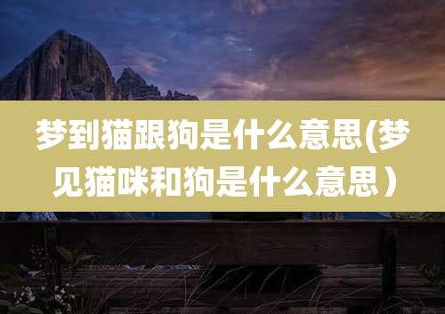 梦到猫跟狗是什么意思(梦见猫咪和狗是什么意思）