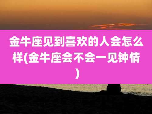 金牛座见到喜欢的人会怎么样(金牛座会不会一见钟情)