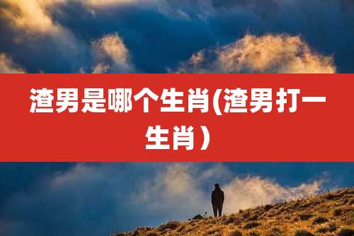 渣男是哪个生肖(渣男打一生肖)