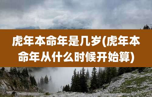 虎年本命年是几岁(虎年本命年从什么时候开始算)