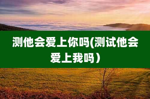 测他会爱上你吗(测试他会爱上我吗)