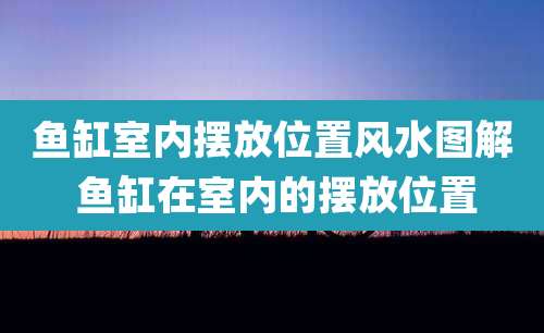 鱼缸室内摆放位置风水图解 鱼缸在室内的摆放位置