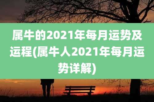 属牛的2021年每月运势及运程(属牛人2021年每月运势详解)