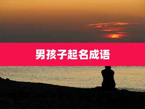 男孩子起名成语