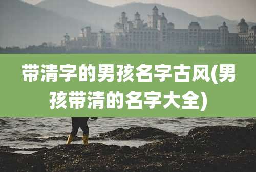 带清字的男孩名字古风(男孩带清的名字大全)