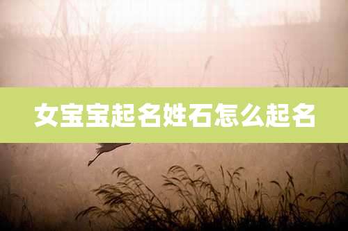 女宝宝起名姓石怎么起名