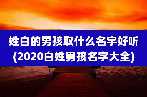 姓白的男孩取什么名字好听(2020白姓男孩名字大全)