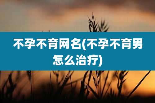 不孕不育网名(不孕不育男怎么治疗)
