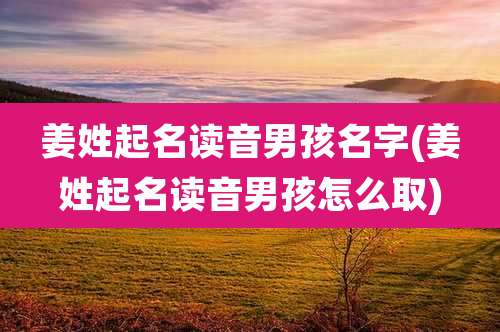 姜姓起名读音男孩名字(姜姓起名读音男孩怎么取)