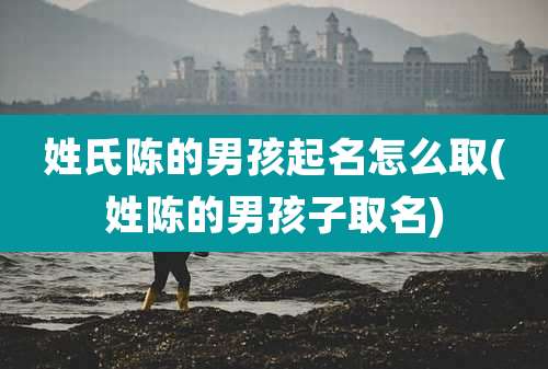 姓氏陈的男孩起名怎么取(姓陈的男孩子取名)