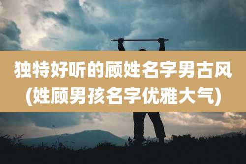 独特好听的顾姓名字男古风(姓顾男孩名字优雅大气)