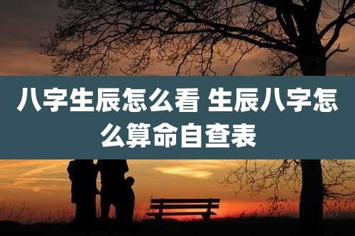 八字生辰怎么看 生辰八字怎么算命自查表