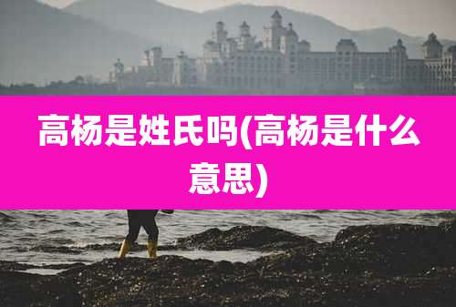 高杨是姓氏吗(高杨是什么意思)