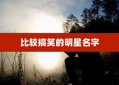 比较搞笑的明星名字