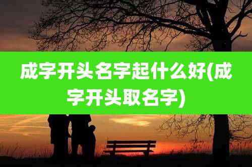 成字开头名字起什么好(成字开头取名字)