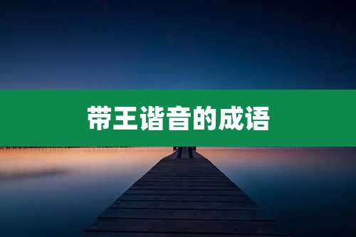 带王谐音的成语