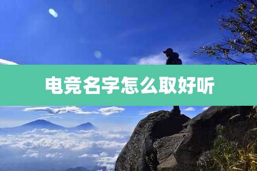 电竞名字怎么取好听