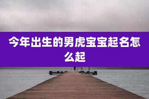 今年出生的男虎宝宝起名怎么起