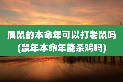 属鼠的本命年可以打老鼠吗(鼠年本命年能杀鸡吗)