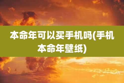 本命年可以买手机吗(手机本命年壁纸)