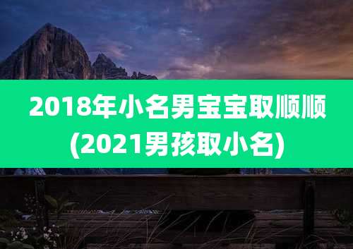 2018年小名男宝宝取顺顺(2021男孩取小名)