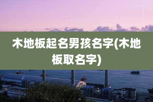 木地板起名男孩名字(木地板取名字)